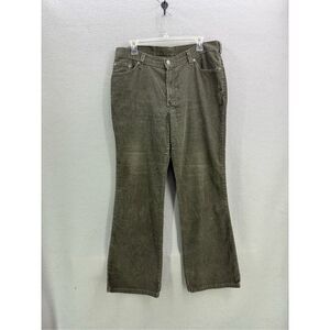 Levi's 517 Womens Green Stretch Denim Corduroy Slim Bootcut Pants Jeans Medium